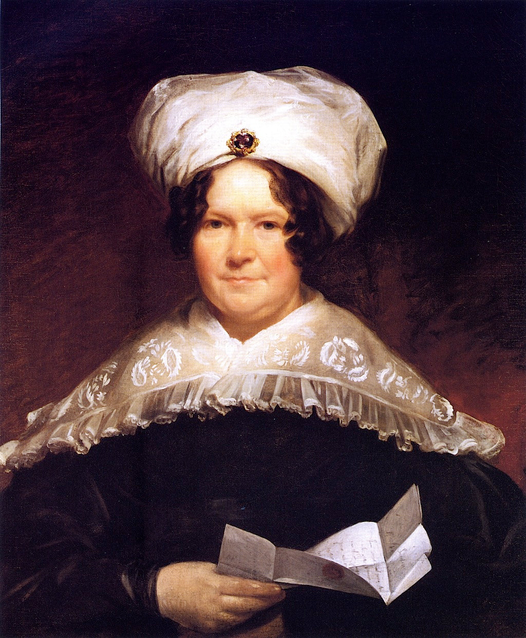 Hannah Parker Willis, vintage artwork by Chester Harding, 12x8" (A4) Poster