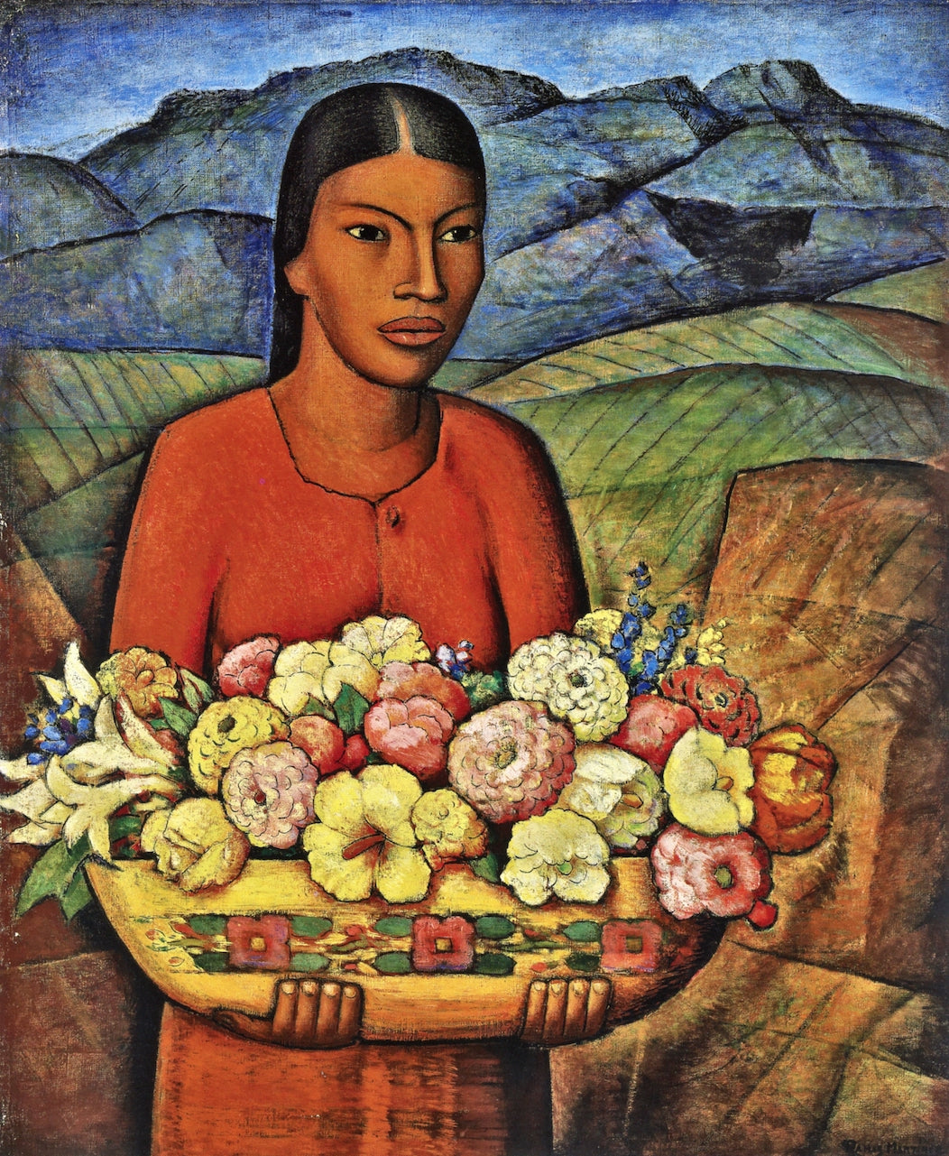 Florida Mexicana, vintage artwork by Alfredo Ramos Martinez, 12x8" (A4) Poster