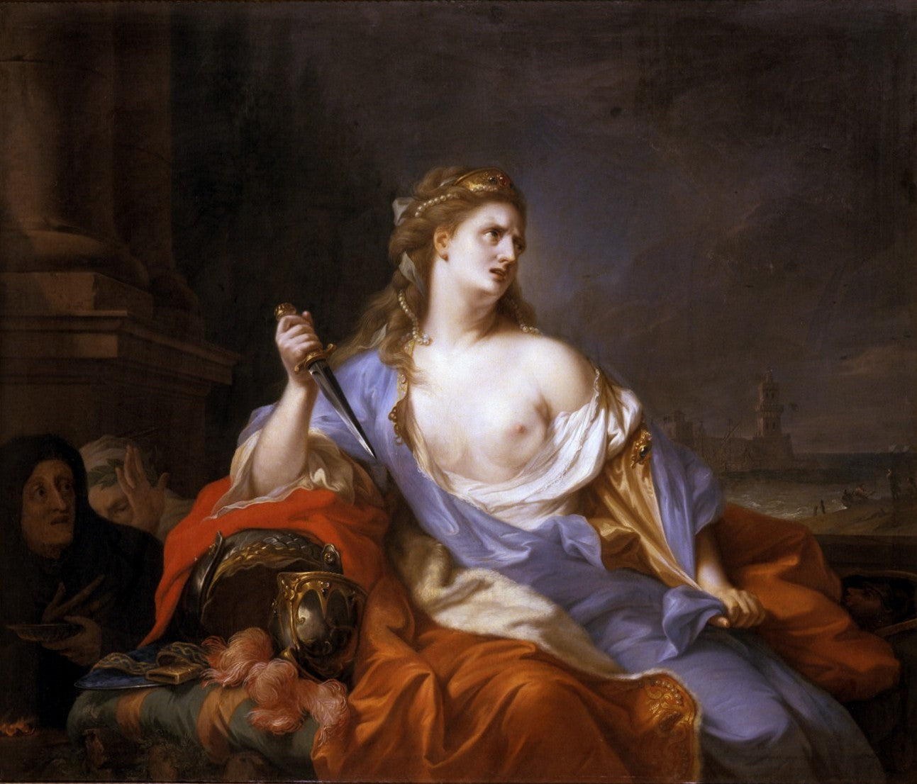 Dido on the Pyre, vintage artwork by Johann Heinrich Tischbein the Elder, 12x8" (A4) Poster