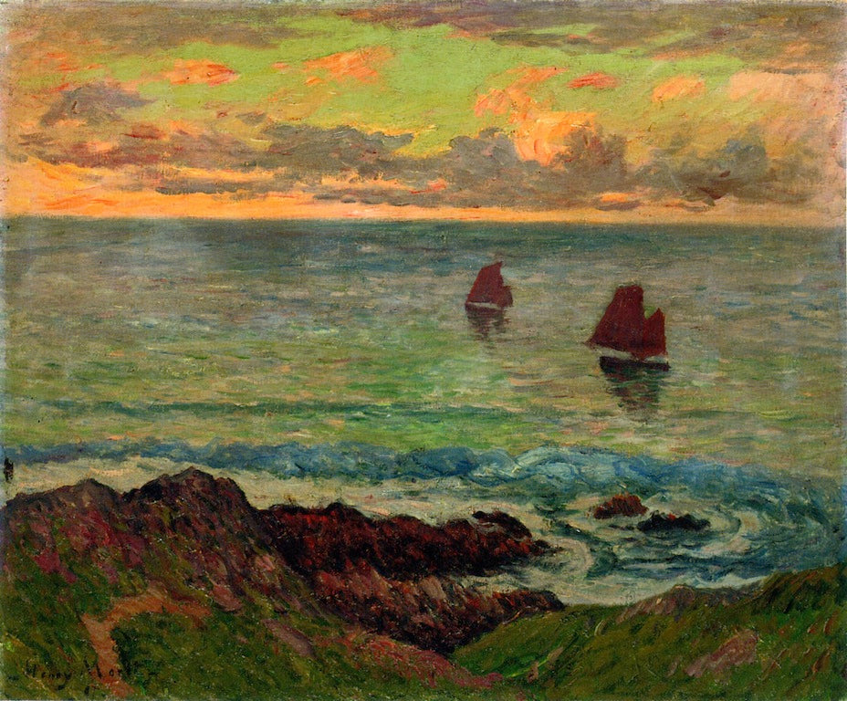 Evening at Doelan by Henry Moret,A3(16x12")Poster