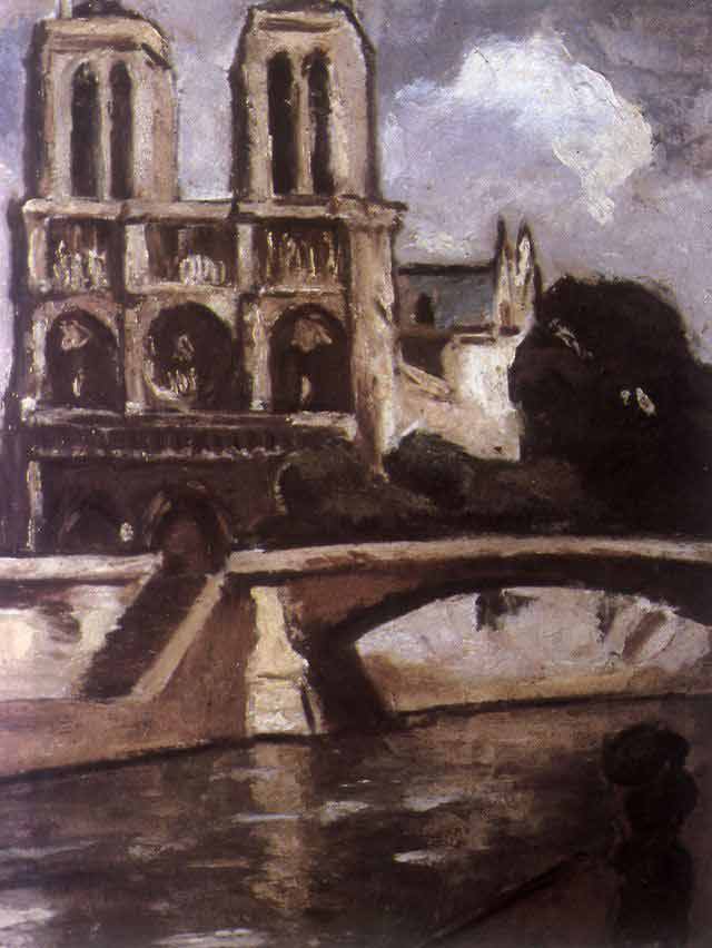 Notre Dame de Paris by Manuel Ortiz de Zarate,16x12(A3) Poster