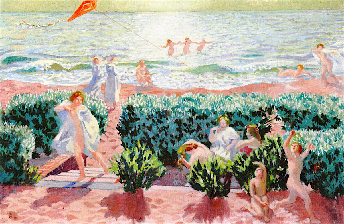 Beach with Kite by Maurice Denis,A3(16x12")Poster