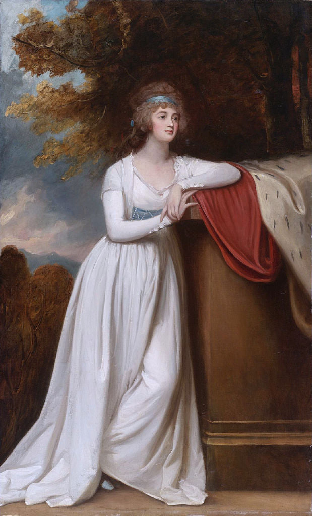 Barbara, Marchioness of Donegall, vintage artwork by George Romney, 12x8" (A4) Poster