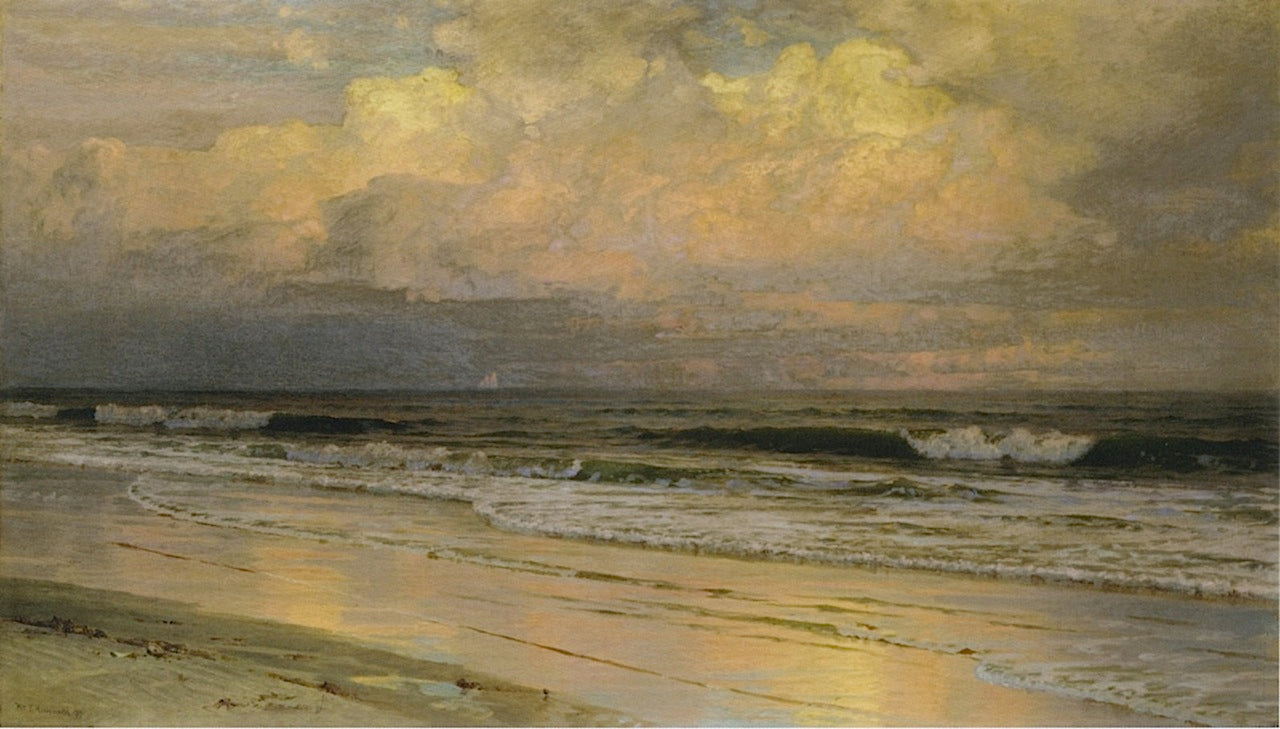 Brigantine Beach, New Jersey, No. 2, vintage artwork by William Trost Richards, 12x8" (A4) Poster