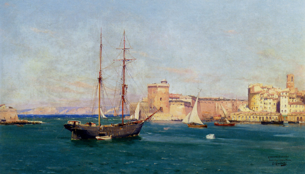 The Port of Marseille by Joseph Garibaldi,A3(16x12")Poster