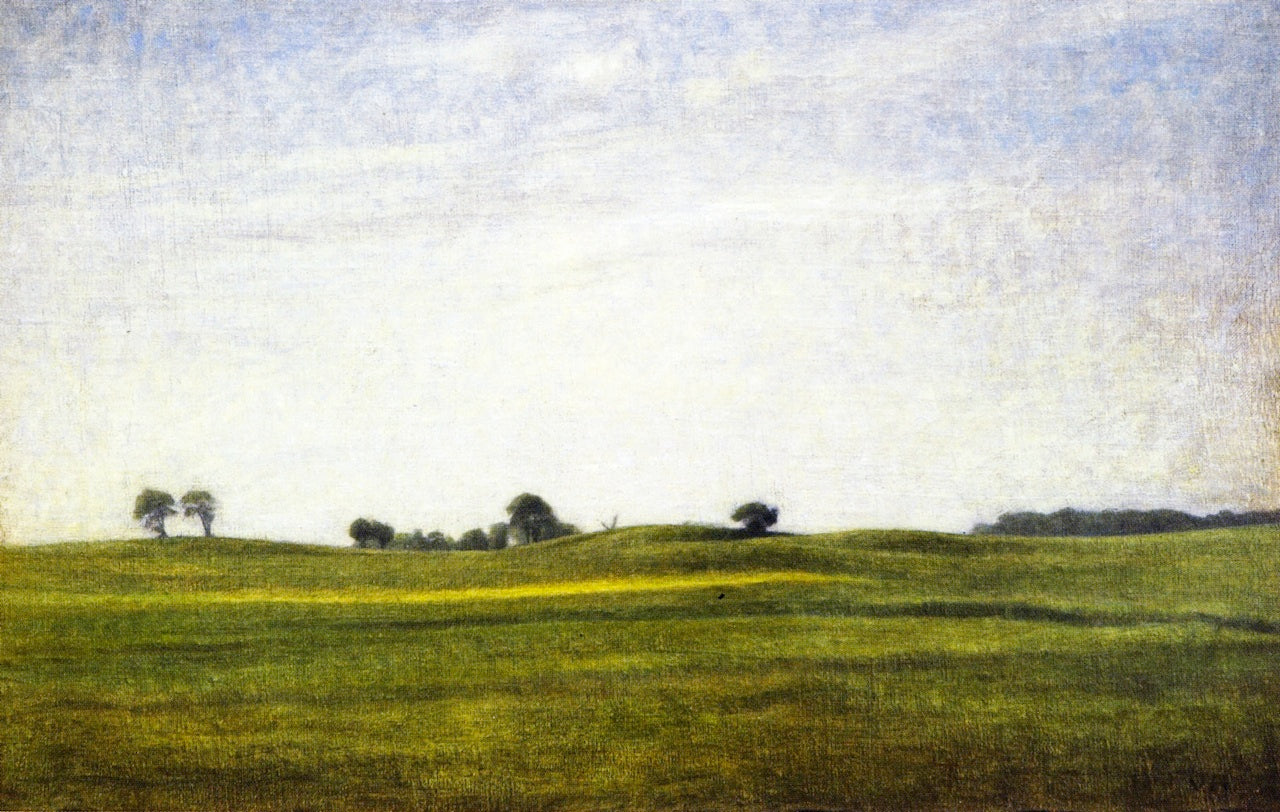 Landscape, Gentofte by Vilhelm Hammershoi,A3(16x12")Poster