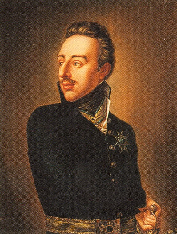 Gustav IV Adolf of Sweden, vintage artwork by Per Krafft the Younger, 12x8" (A4) Poster