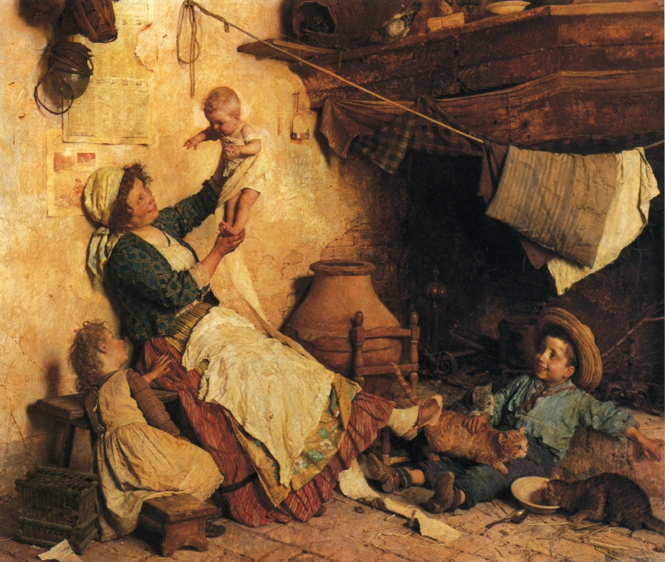 Mother's Pride, vintage artwork by Gaetano Chierici, 12x8" (A4) Poster