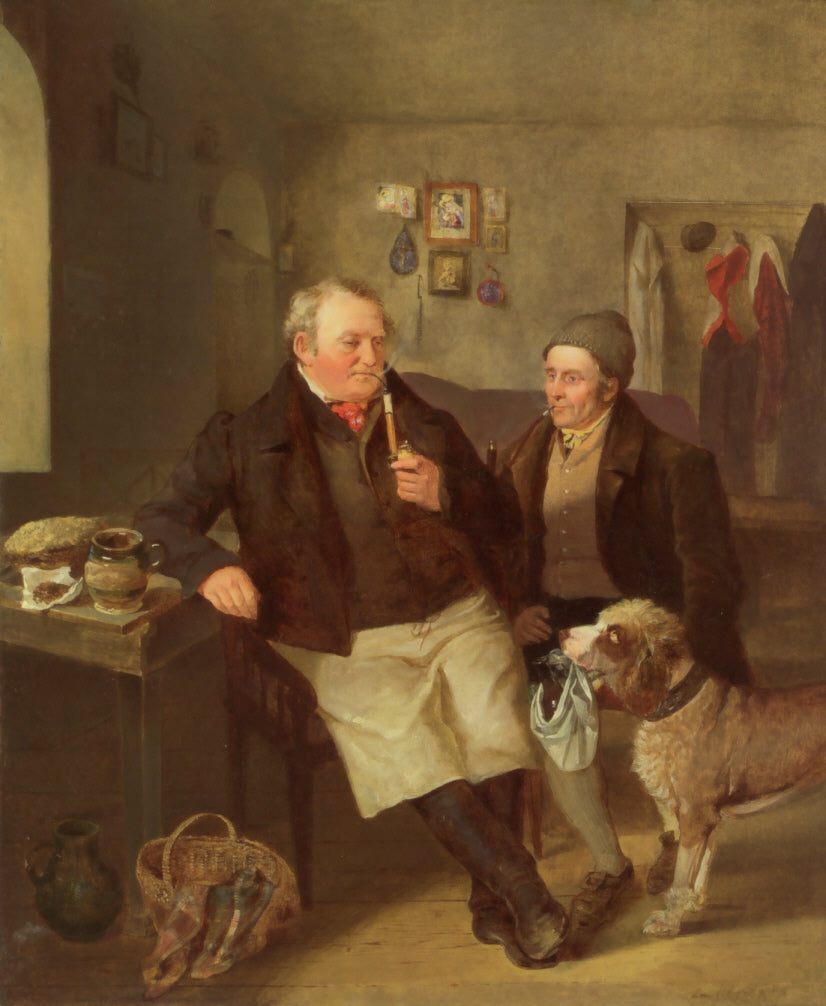 Two Hunters, vintage artwork by Johann Matthias Ranftl, A3 (16x12") Poster Print