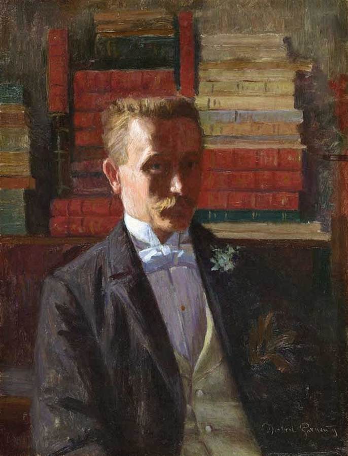 Self-Portrait in the Artist's Library by Norbert Goeneutte,A3(16x12")Poster