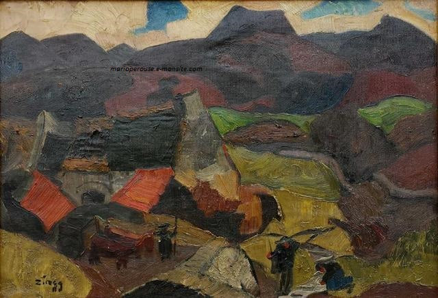 Le village de Groire by Jules-Emile Zingg,16x12(A3) Poster