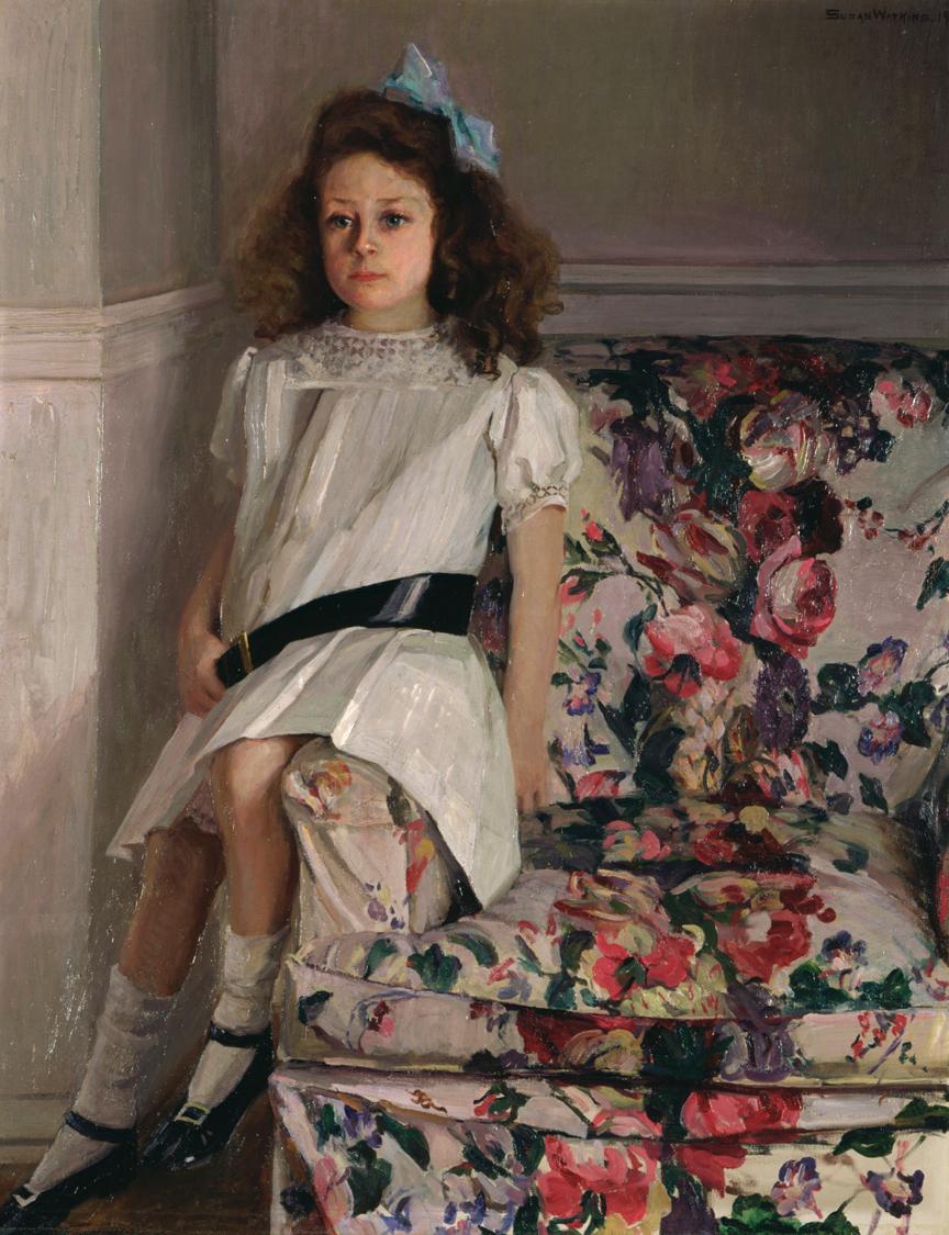 A Young Girl (Daughter of Walter S. Martin), vintage artwork by Susan Watkins, 12x8" (A4) Poster