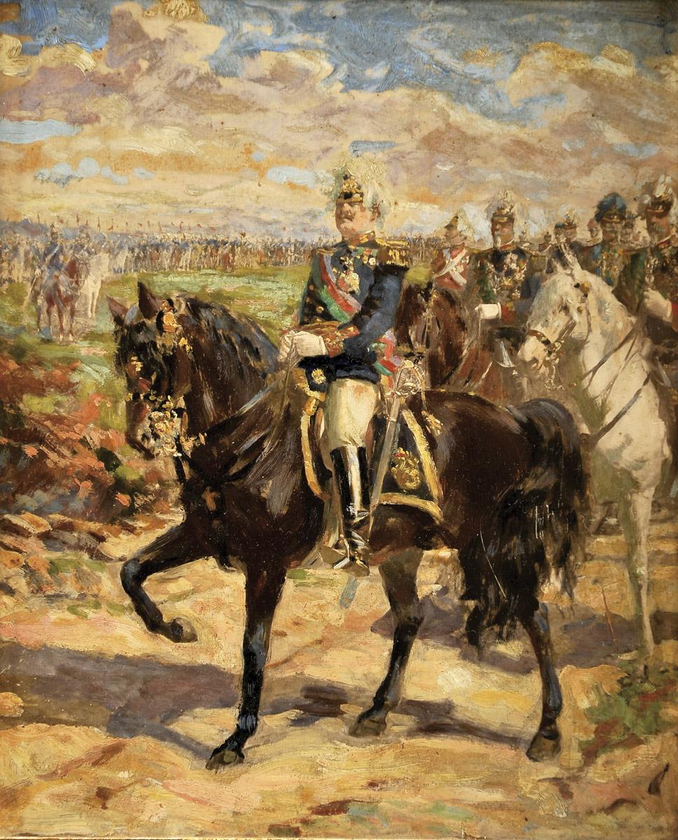 King Carlos I, vintage artwork by Carlos Reis, 12x8" (A4) Poster