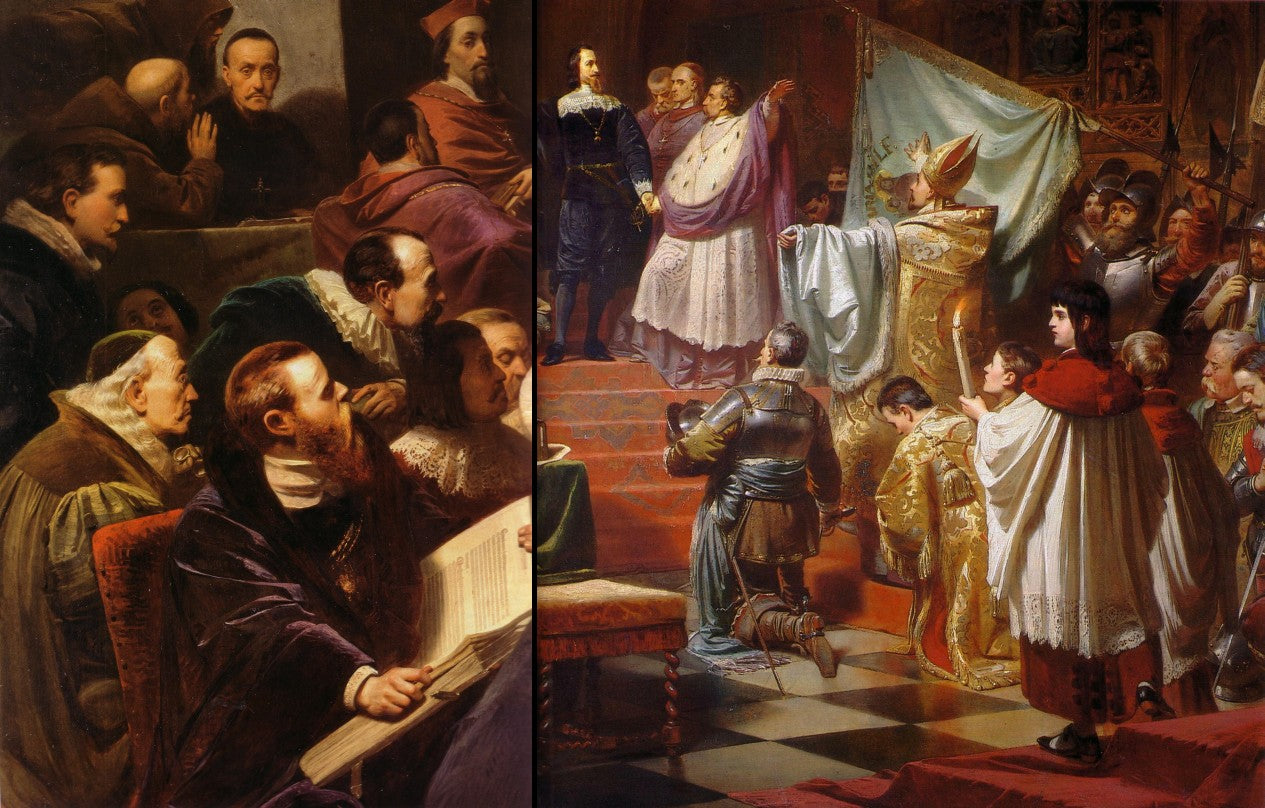 Founding of the Catholic League (Detail), vintage artwork by Carl Theodor von Piloty, 12x8" (A4) Poster