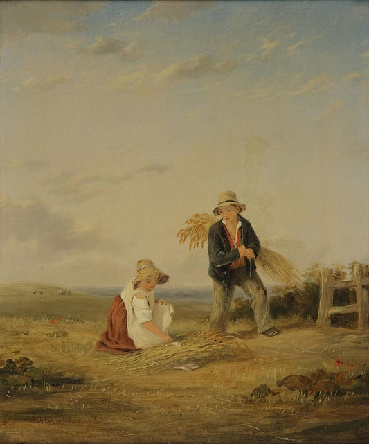 Youthful Gleaners, vintage artwork by William Collins, A3 (16x12") Poster Print