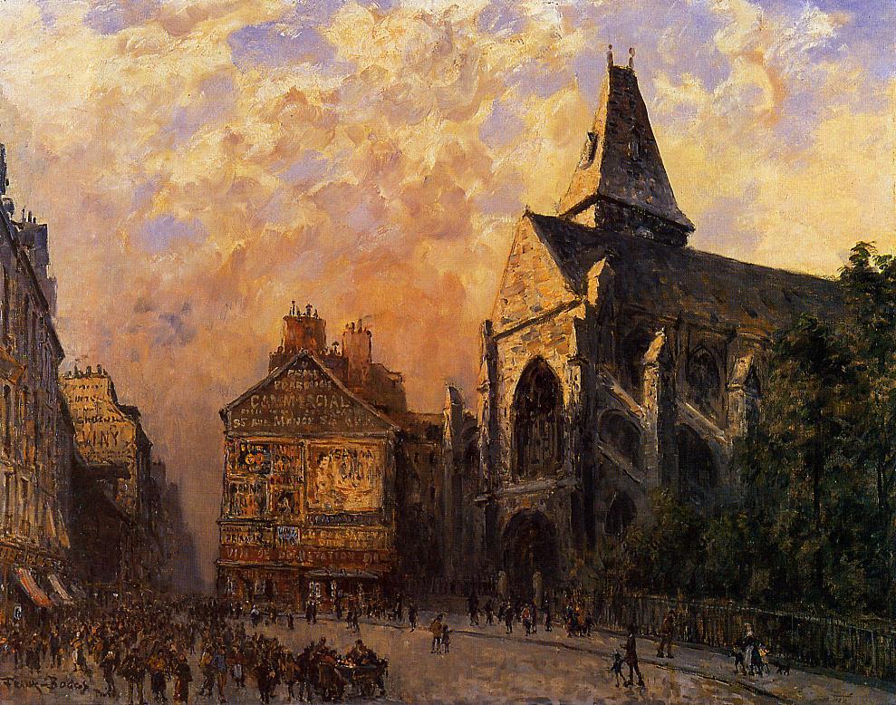 nt of the Church of Saint-Medard, Paris by Frank Myers Boggs,A3(16x12")Poster