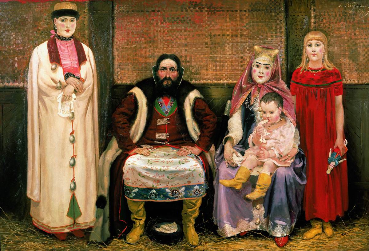 The Merchant's Family by Andrei Petrovich Riabushkin,A3(16x12")Poster