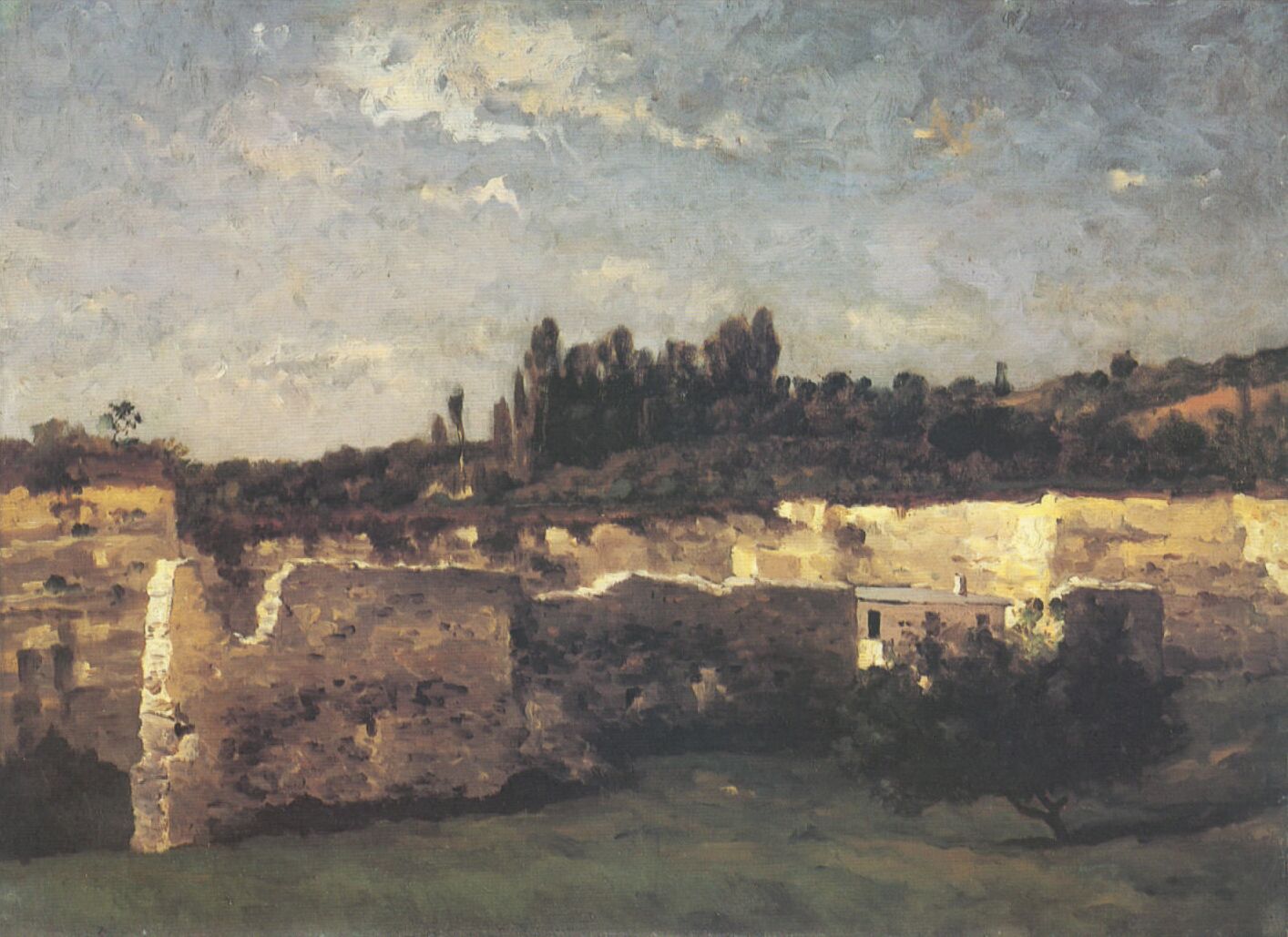 A Landscape with a Quarry at Champigny, vintage artwork by Antonín Chittussi, 12x8" (A4) Poster