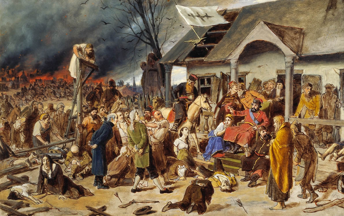 The Judgement of Pugachev, vintage artwork by Vasily Grigoryevich Perov, 12x8" (A4) Poster