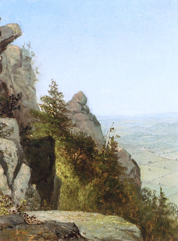 Devil's Pulpit, Berkshire County, Massachusetts, vintage artwork by George Henry Smillie, 12x8" (A4) Poster