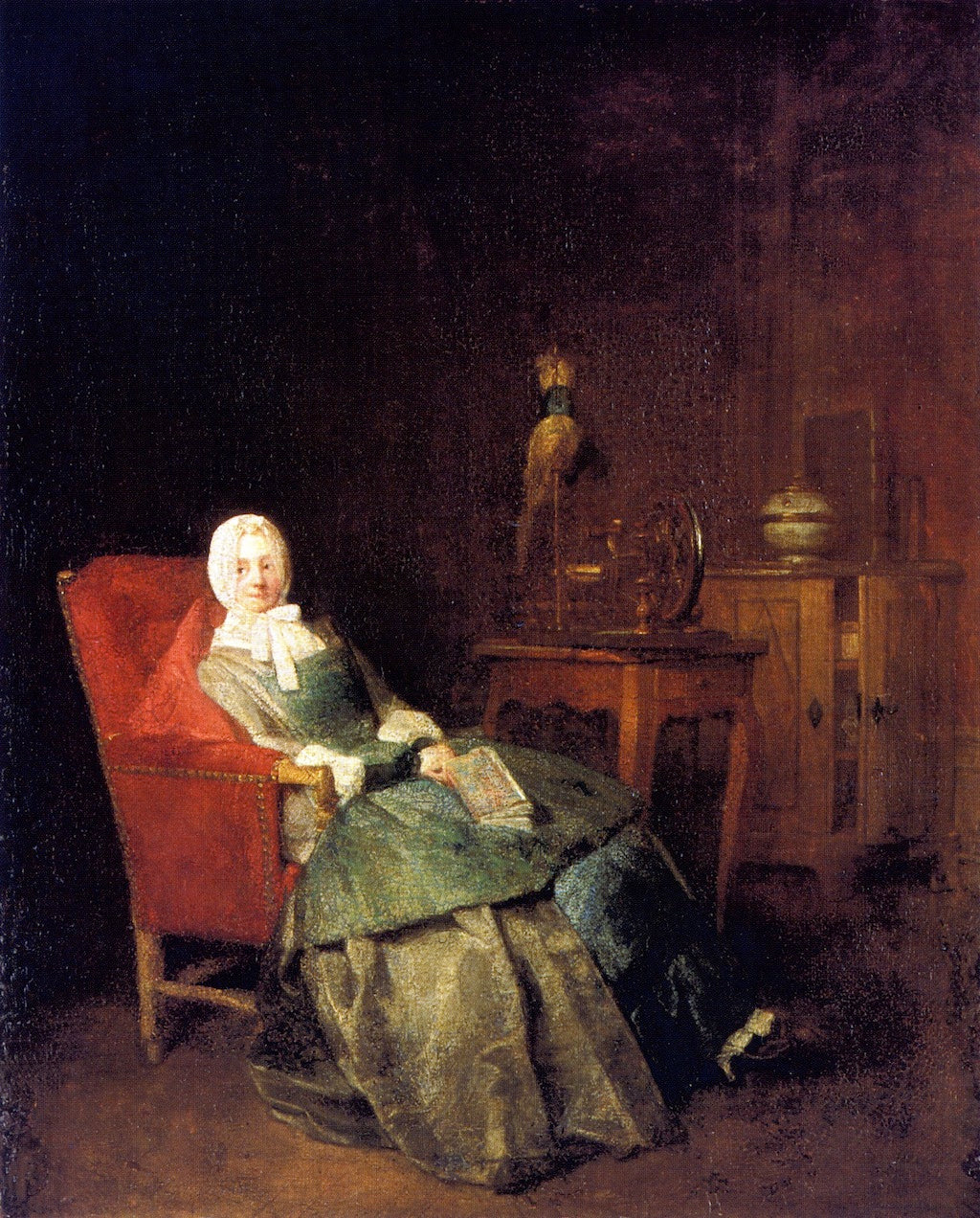 Domestic Pleasures, vintage artwork by Jean-Baptiste-Simeon Chardin, 12x8" (A4) Poster