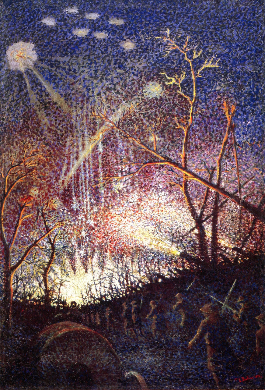 Rockets at Night, vintage artwork by Theodore Earl Butler, 12x8" (A4) Poster