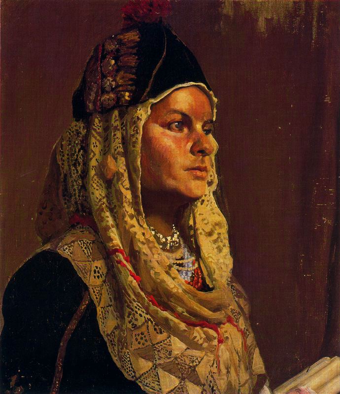 Girl from Segovia, vintage artwork by Adolfo Lozano Sidro, 12x8" (A4) Poster