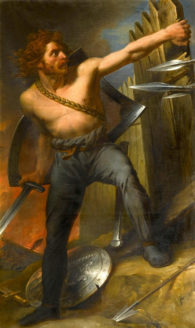 Le courage Gaulois, vintage artwork by François Gerard, 12x8" (A4) Poster