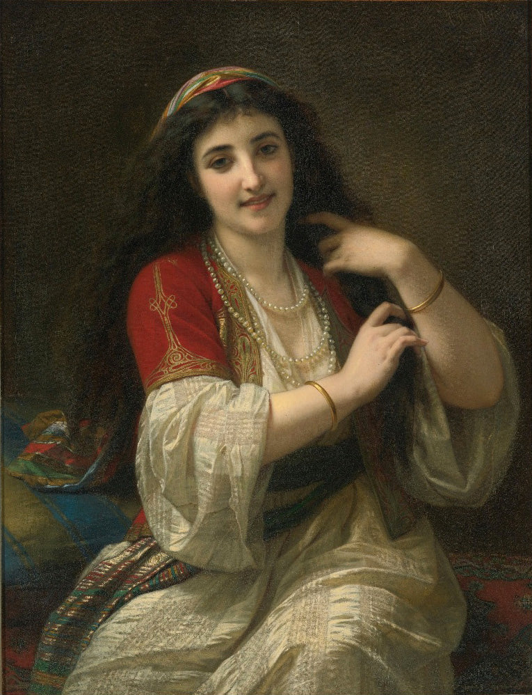 A Turkish Beauty, vintage artwork by Hugues Merle, 12x8" (A4) Poster