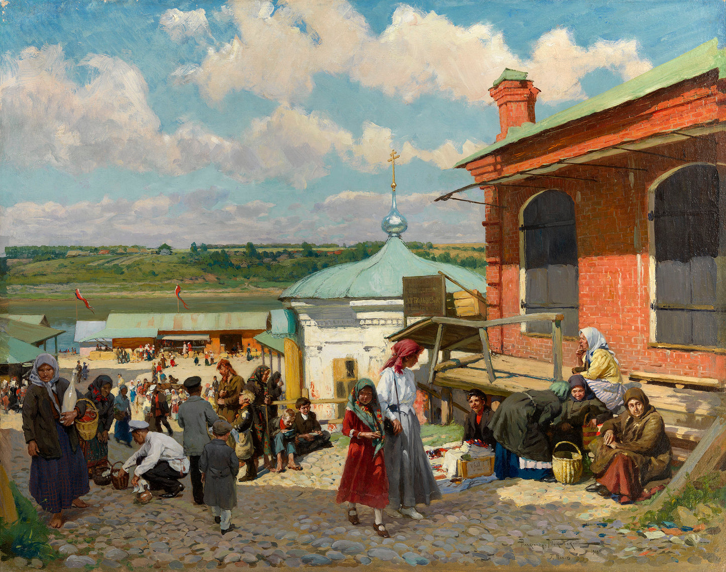 View of Plios by Alexander Vladimirovich Makovsky,A3(16x12")Poster