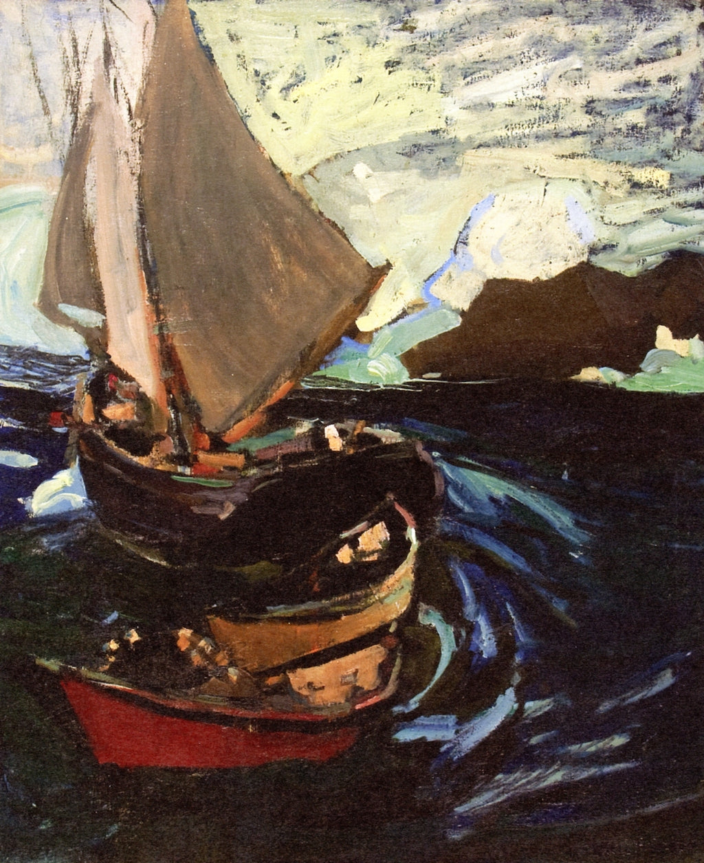 Heavy Seas, vintage artwork by Eric Hudson, 12x8" (A4) Poster