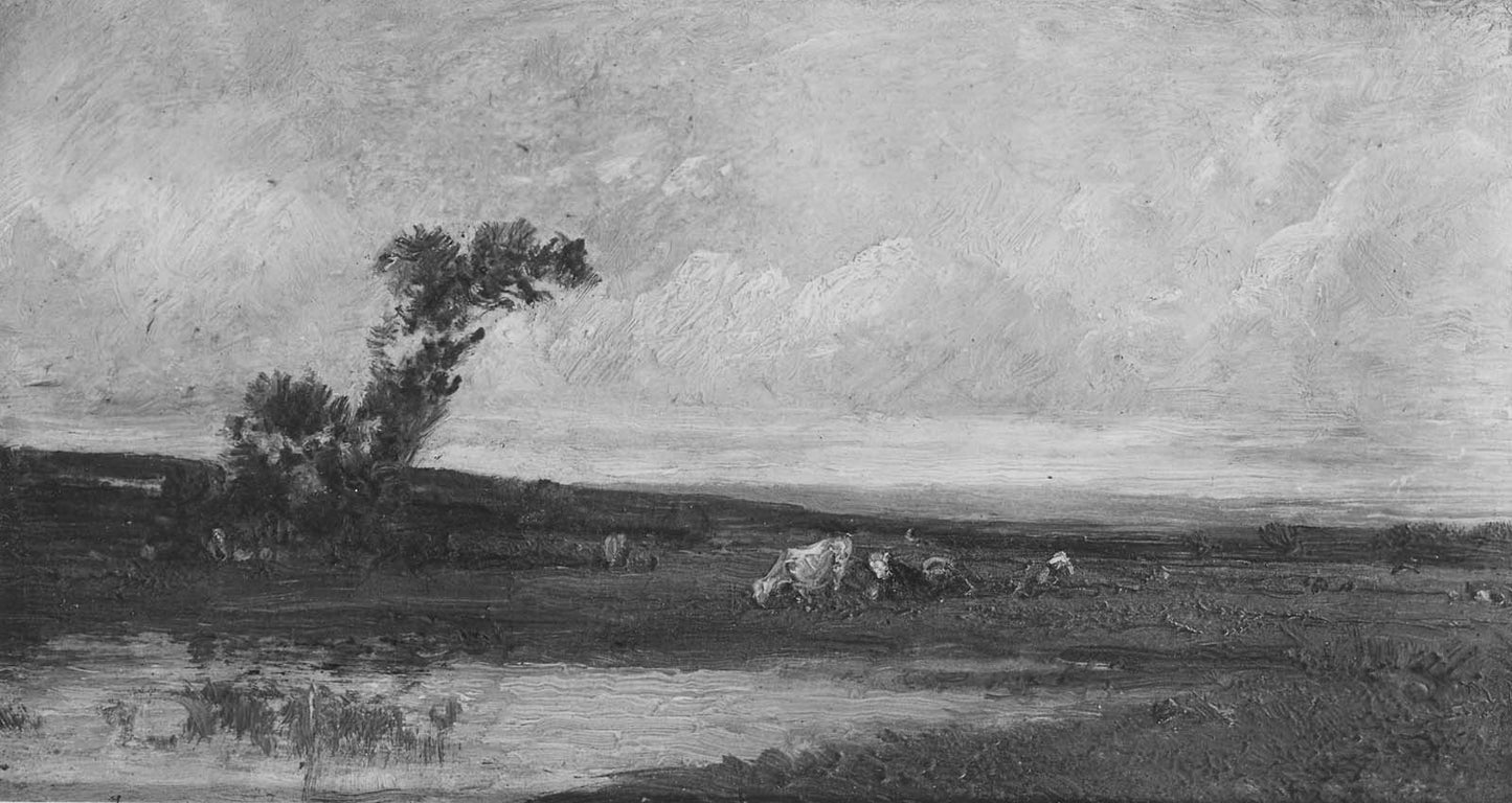 Water Meadows and Cattle, vintage artwork by Leon-Victor Dupre, A3 (16x12") Poster Print