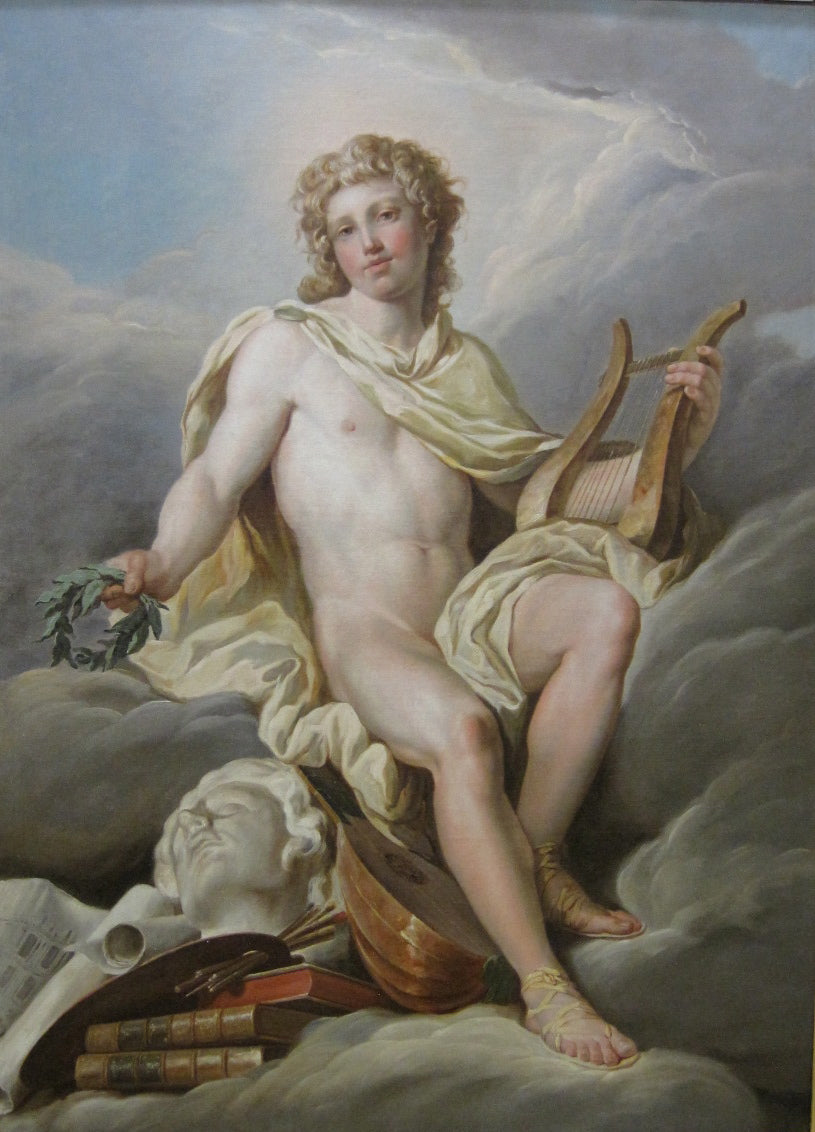 Apollo protector of the Arts, vintage artwork by Nicolas Bernard Lepicie, 12x8" (A4) Poster