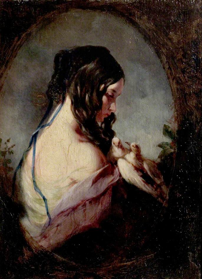 The Doves, vintage artwork by William Etty, A3 (16x12") Poster Print