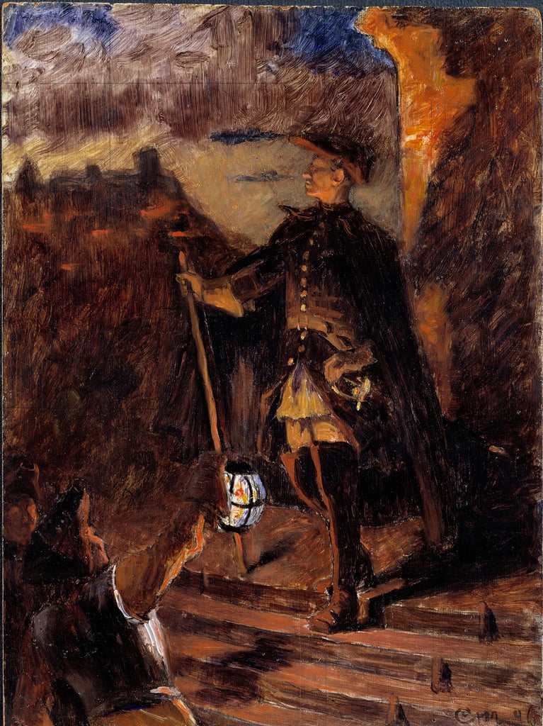 November 30 (sketch), vintage artwork by Gustaf Cederstrom, 12x8" (A4) Poster