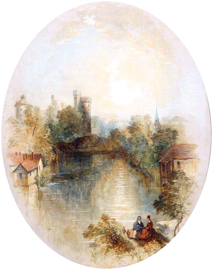 Kilkenny Castle, vintage artwork by Thomas Creswick, A3 (16x12") Poster Print