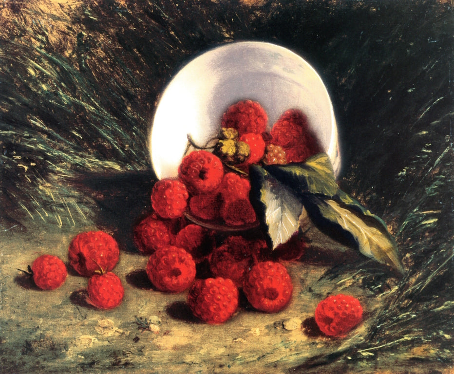 Raspberries, vintage artwork by Arnoud Wydeveld, 12x8" (A4) Poster