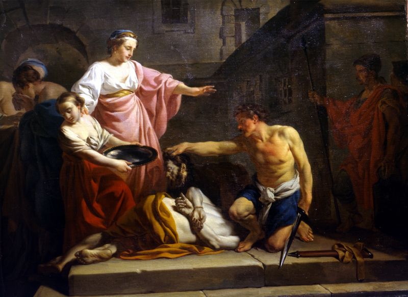 The Beheading of St Peter, vintage artwork by Jean-Baptiste Marie Pierre, 12x8" (A4) Poster