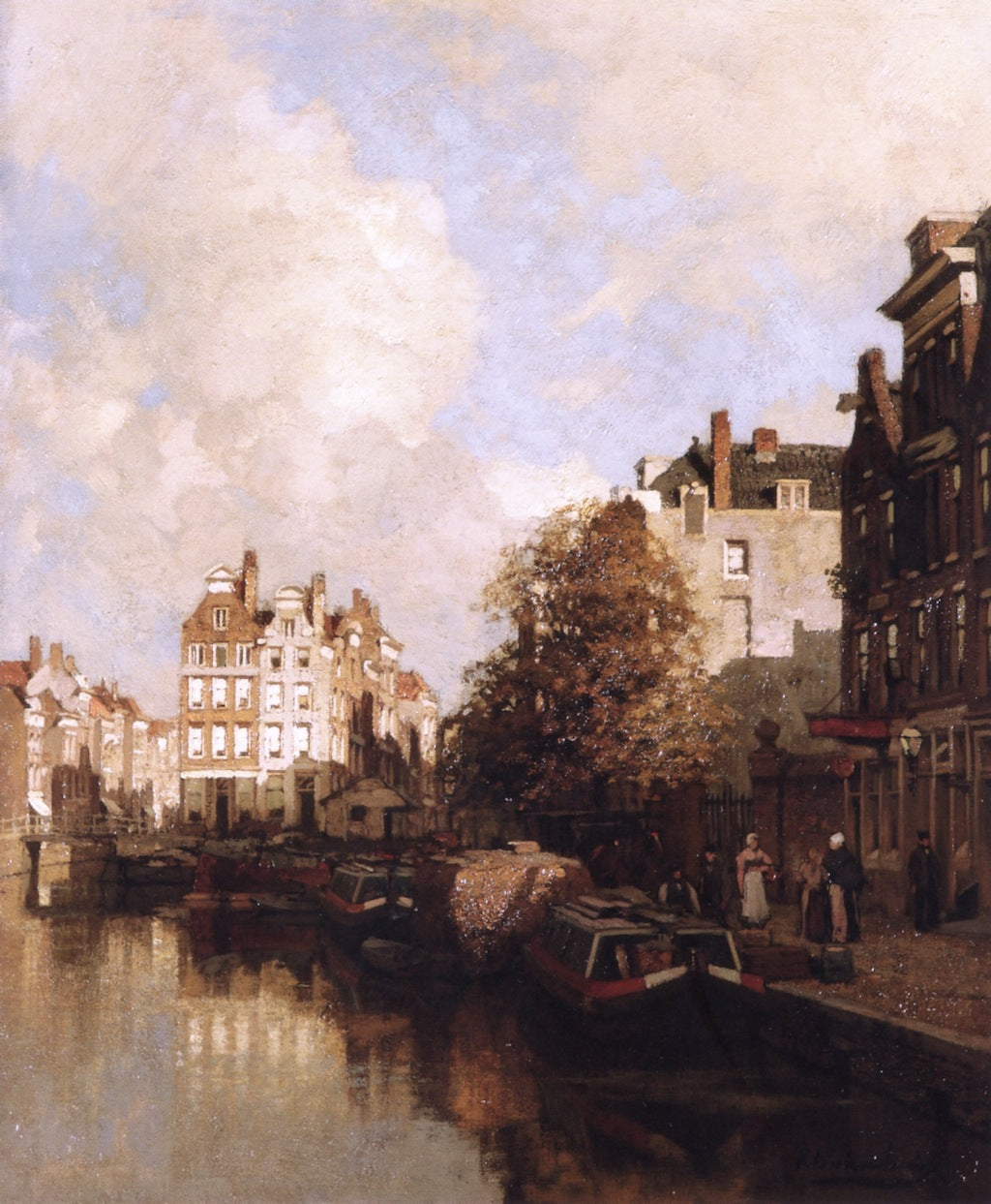 Canal in Rotterdam by Johannes Christiaan Karel Klinkenberg,A3(16x12")Poster