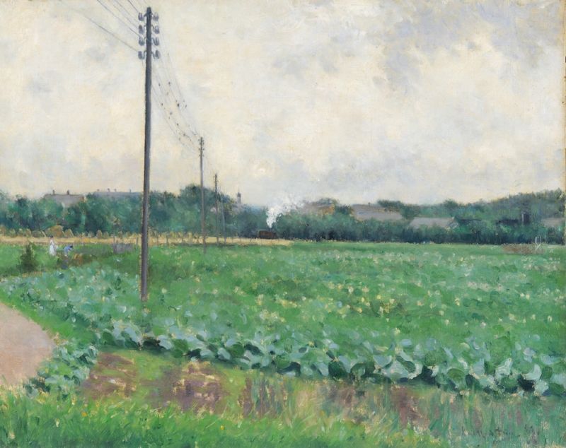 Landscape near Gothenburg, vintage artwork by Karl Nordström, 12x8" (A4) Poster