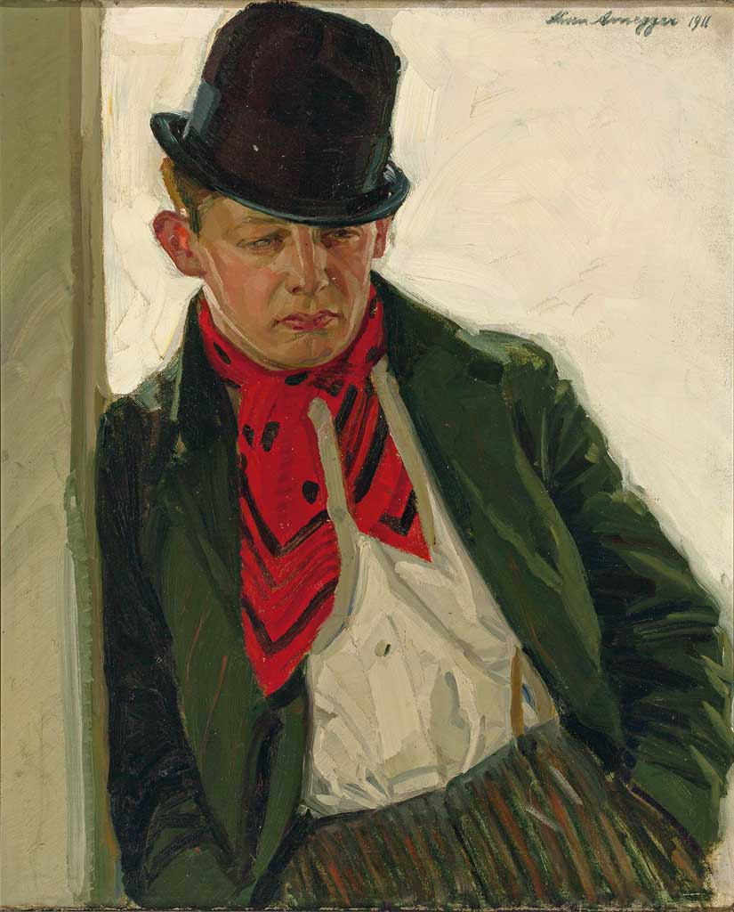 Portrait of Munich Folk Singer Hans Konrad by Alwin Arnegger,16x12(A3) Poster