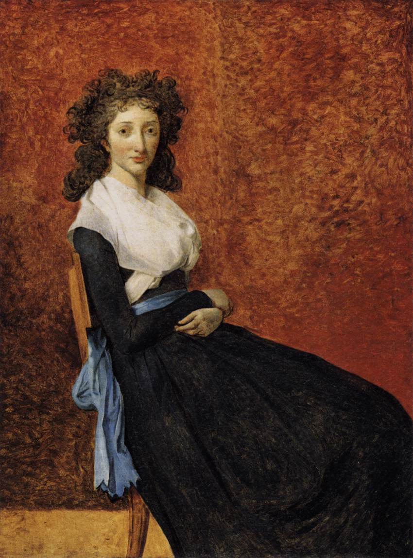 Madame Charles-Louis Trudaine, vintage artwork by Jacques-Louis David, 12x8" (A4) Poster