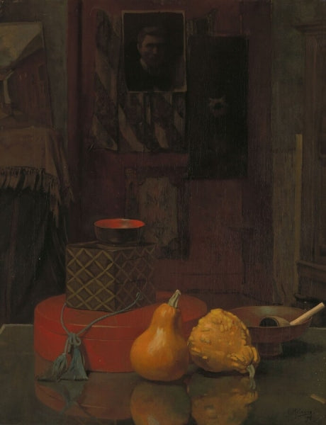Still life with a Red Lacquered Box by Piet Meiners,A3(16x12")Poster