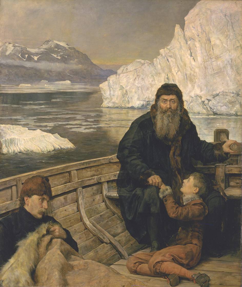 The Last Voyage Of Henry Hudson, vintage artwork by John Maler Collier, 12x8" (A4) Poster