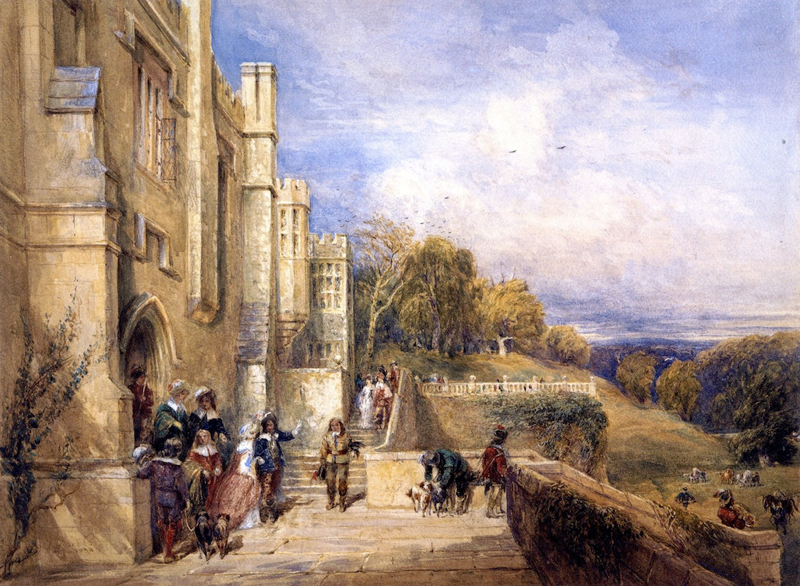 Going Out Hawking, vintage artwork by David Cox, 12x8" (A4) Poster
