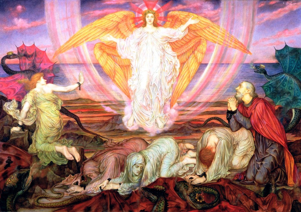 Death of the Dragon by Evelyn de Morgan,A3(16x12")Poster