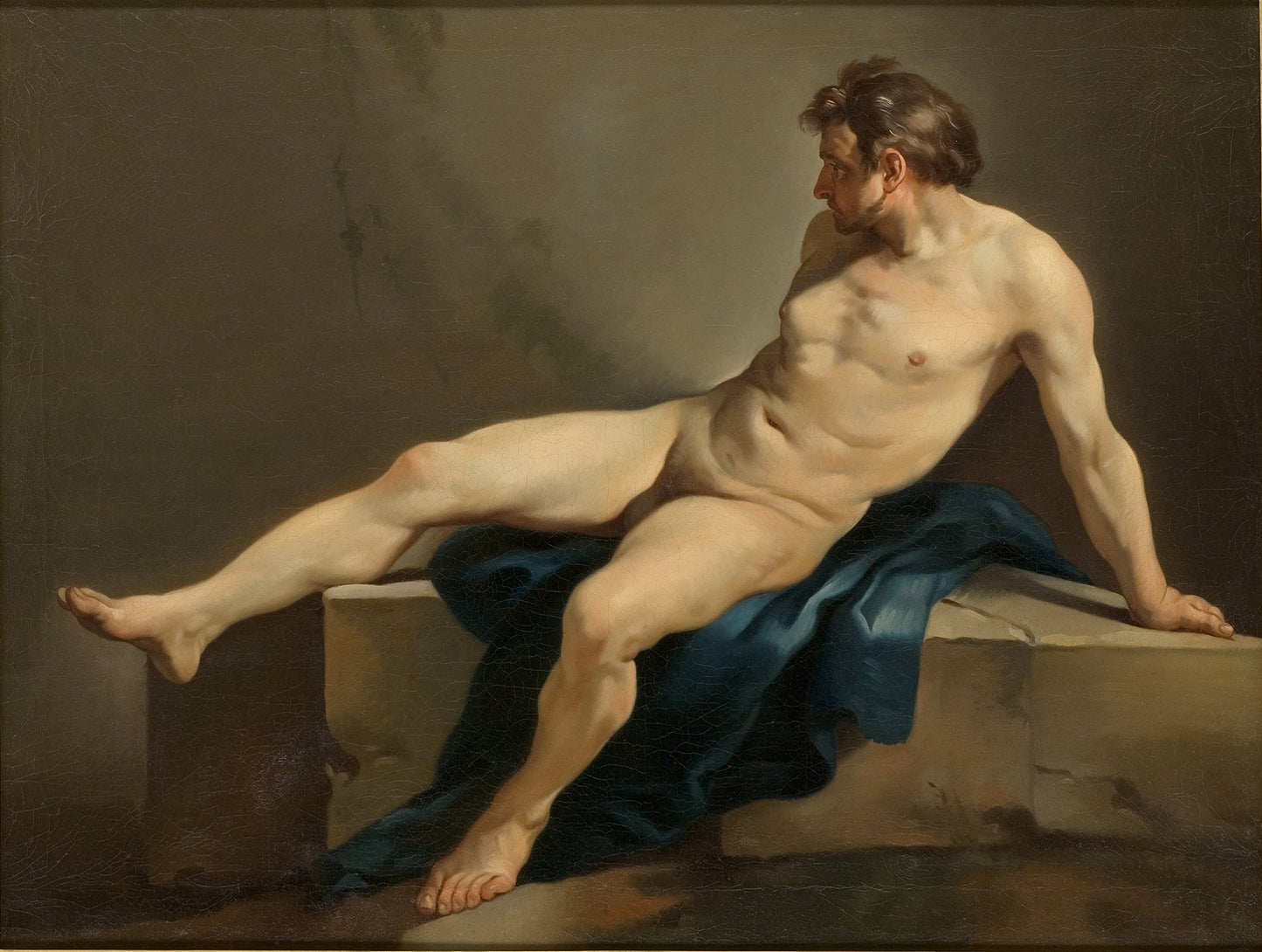 Academic Nude, vintage artwork by Joseph Marie Vien, 12x8" (A4) Poster