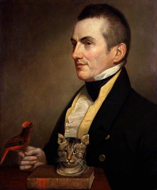 Charles Waterton, vintage artwork by Charles Willson Peale, 12x8" (A4) Poster