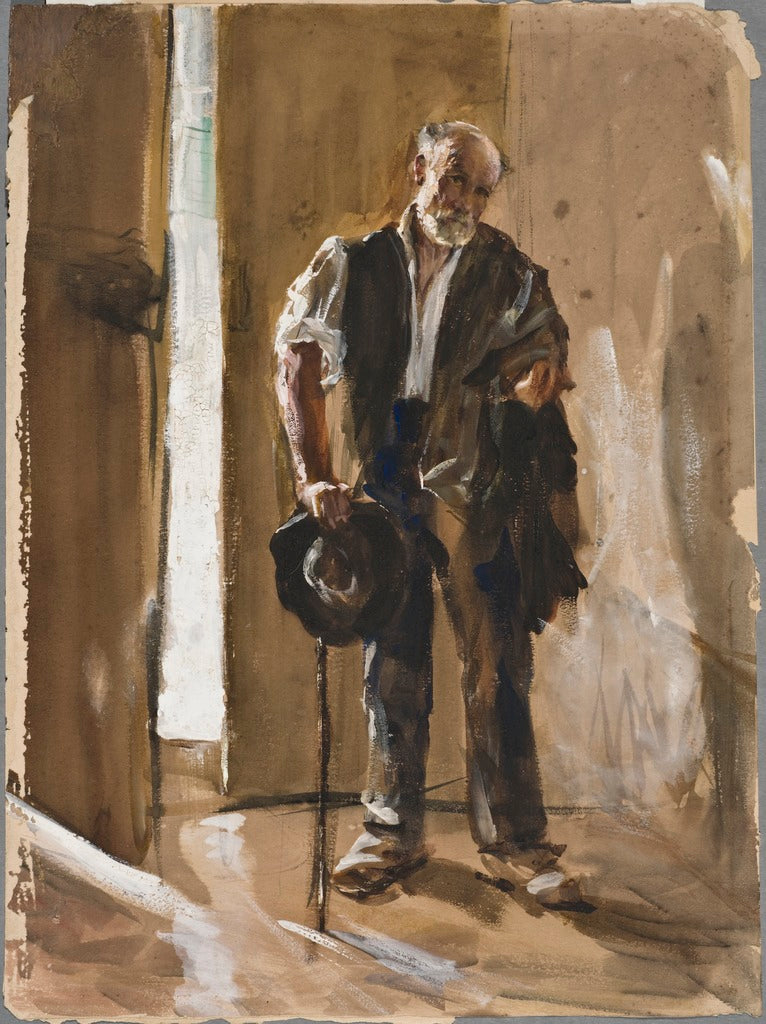 Spanish Beggar, vintage artwork by Ernst Josephson, 12x8" (A4) Poster