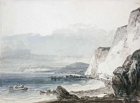 Beachy Head Looking towards Newhaven, vintage artwork by Joseph Mallord William Turner, 12x8" (A4) Poster